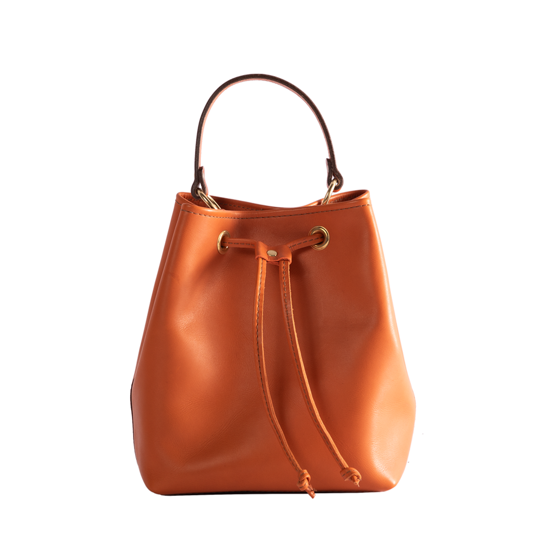 Bucket Bag Waxy Leather Handbag Orox Leather