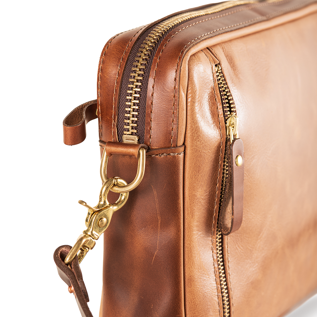 Orox Leather Co. pouch utility bag Satchel cognac Brown Men's
