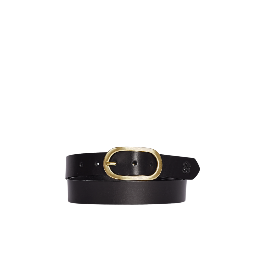 小物 ARGUELONG LETHER BELTBLACKx gold Ladies Leather Belt | Orox Leather Co.