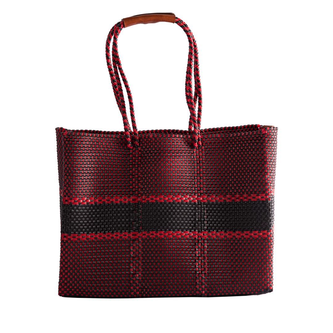Red woven bag sale