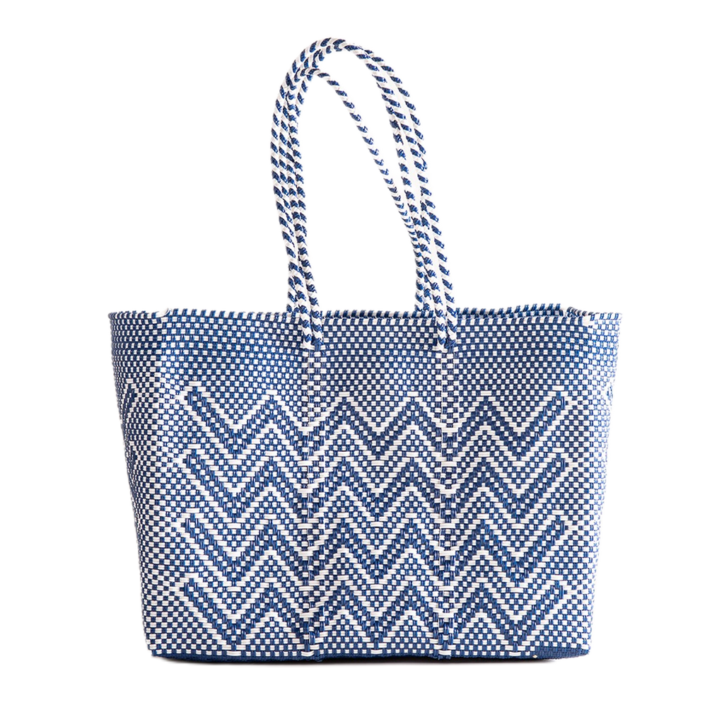 Woven and Worn Tote in Ivory