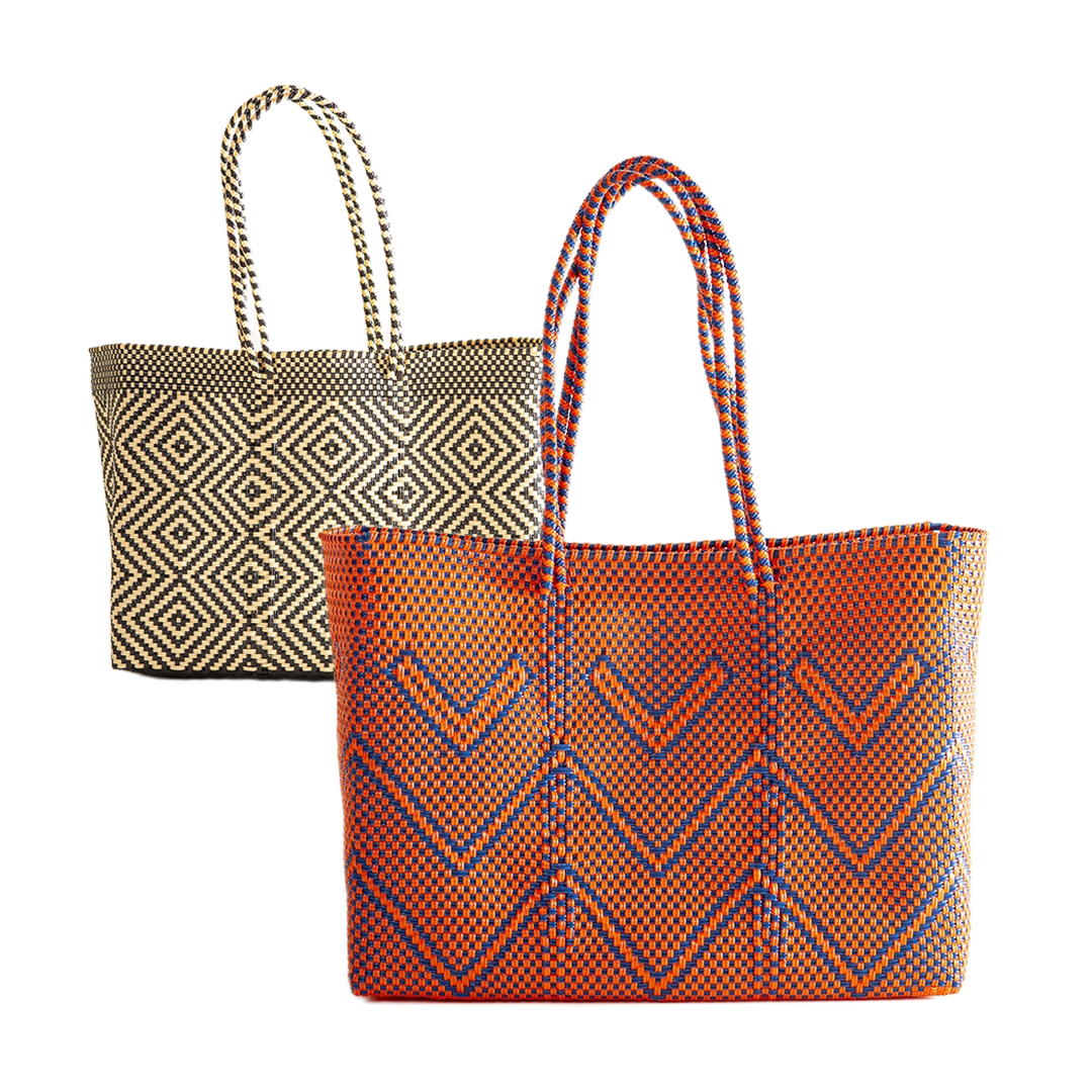 Woven market tote sales